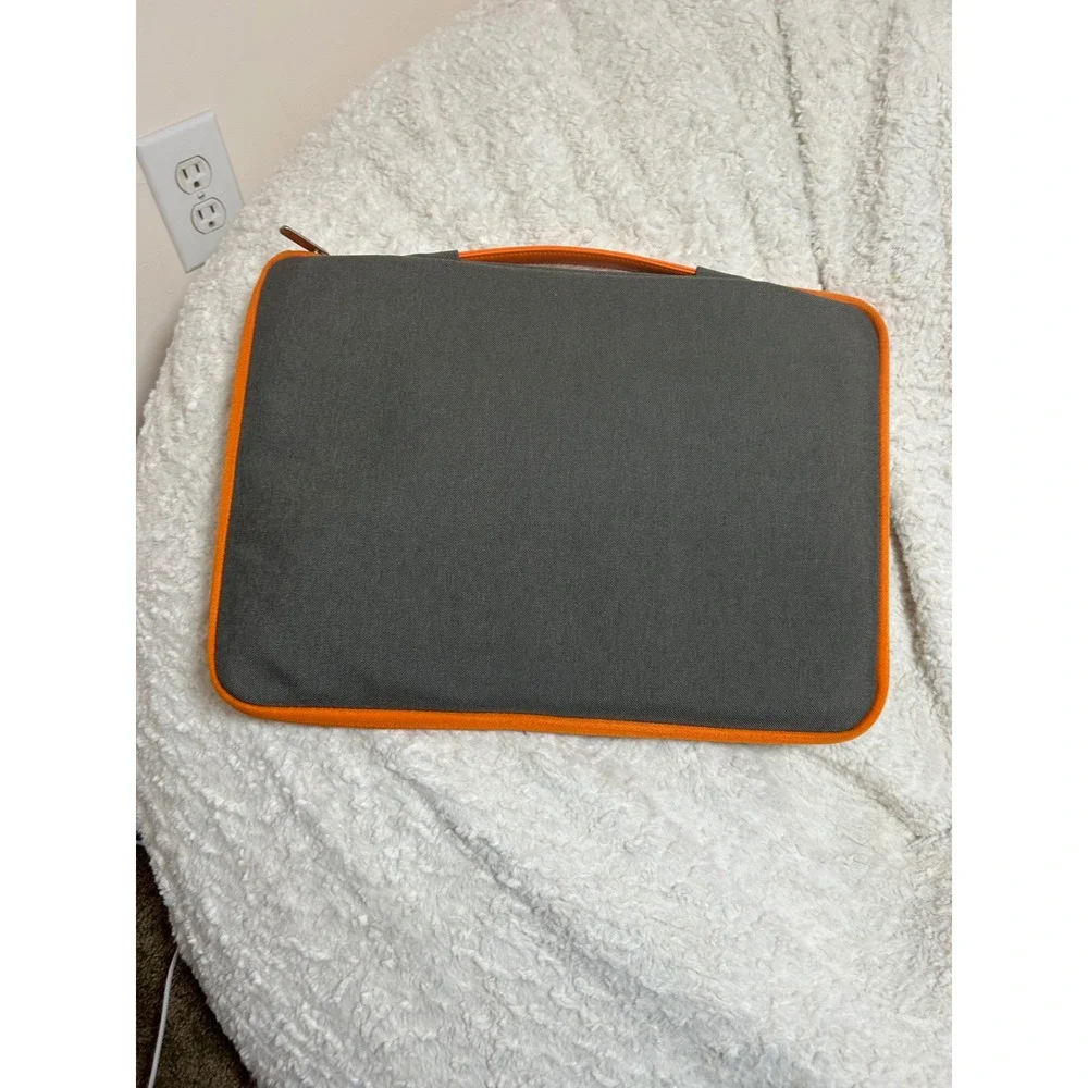 ProCase Laptop Sleeve Case Pouch Gray‎ Orange Handle Zipper Closure